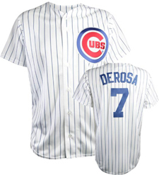 Mark DeRosa Chicago Cubs Home White/Royal MLB Replica Jersey