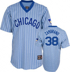 Carlos Zambrano Chicago Cubs Blue Cooperstown Replica Jersey