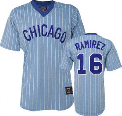 Aramis Ramirez Chicago Cubs Light Blue Pinstripe Cooperstown Replica Jersey