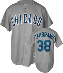 Carlos Zambrano Chicago Cubs Road Grey MLB Replica Jersey