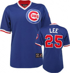 Derrek Lee Chicago Cubs Blue Cooperstown Replica Jersey
