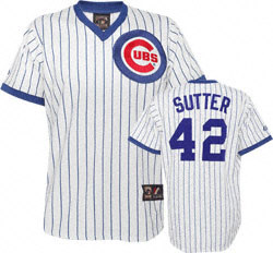 Bruce Sutter Chicago Cubs Cooperstown White Throwback Jersey