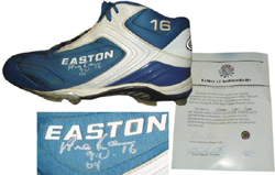 Aramis Ramirez Chicago Cubs Autographed Game Used 2004 Blue Easton Cleats with GU 04 Inscription