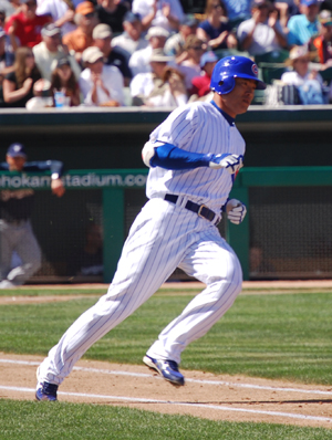 Fukudome lining a single