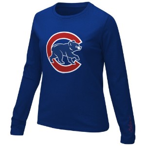 Nike Chicago Cubs Ladies Royal Blue Large Logo Long Sleeve T-shirt