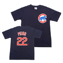Chicago Cubs Mark Prior Player Name & Number Youth T-Shirt by Majestic Athletic