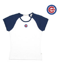 Antigua Chicago Cubs Women's All Star Cap Sleeve T-shirt