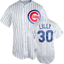 Ted Lilly Chicago Cubs Home White/Royal MLB Replica Jersey