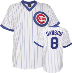Andre Dawson Chicago Cubs Cooperstown Throwback Pinstripe Jersey