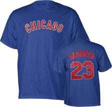 Ryne Sandberg Chicago Cubs Cooperstown Player Name and Number T-Shirt