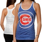 Touch by Alyssa Milano Chicago Cubs Ladies Sublimated One Time Burnout Tank Top - Royal Blue-Red
