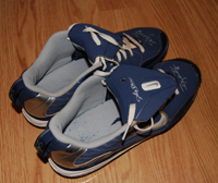 Randy Wells Game Used Spikes acquired via Randy Wells in person at our CBB private autograph signing on 9/29/09