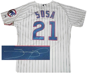 Sammy Sosa Chicago Cubs Autographed Majestic Athletic Authentic Home Jersey