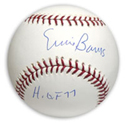 Ernie Banks Autographed Baseball with HOF Inscription