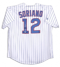 Alfonso Soriano Chicago Cubs Autographed Majestic Pinstripe Jersey