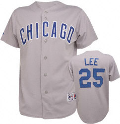 Derrek Lee Chicago Cubs Road Grey MLB Replica Jersey
