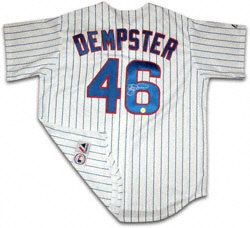 Ryan Dempster Chicago Cubs Autographed White Pinstripe Majestic Replica Jersey