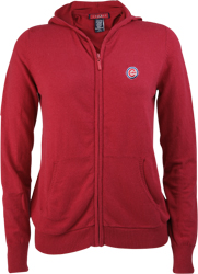 Chicago Cubs Women's Long Sleeve Full Zip Hooded Sweatshirt