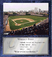Wrigley Field (Chicago Cubs) 12 x 15 Plaque with 8 x 10 Stadium Photograph