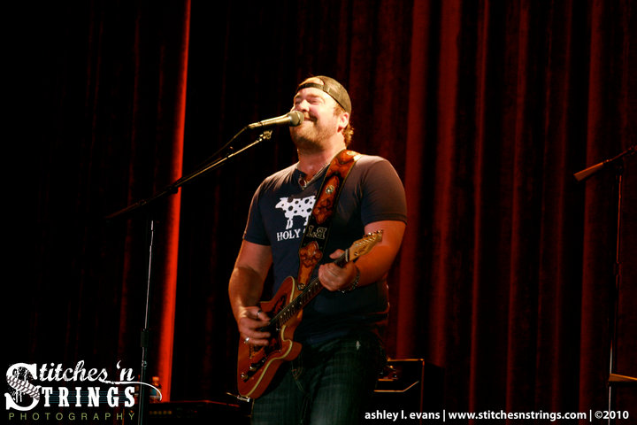 Country music star, Lee Brice, sporting his Holy Cow t-shirt