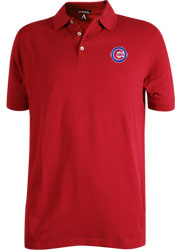 Chicago Cubs Red Classic Pique Stainguard Polo Shirt