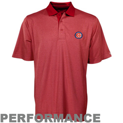 Cutter & Buck Chicago Cubs Red DryTec Birdseye Performance Polo