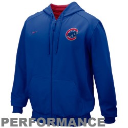 Nike Chicago Cubs Royal Blue Therma-FIT Performance Full Zip Hoody Sweatshirt