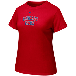 Nike Chicago Cubs Ladies Red Arch Crew T-shirt
