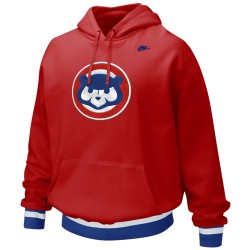 Nike Chicago Cubs Red Cooperstown Brushback  Hoody Sweatshirt