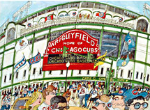 Chicago Cubs Baseball matted giclee prints