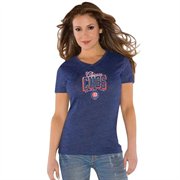 Touch by Alyssa Milano Chicago Cubs Ladies Royal Blue Dazzle V Triblend T-shirt