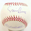 Ernie Banks and Billy Williams Autographed Baseball