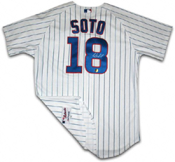 Geovany Soto Chicago Cubs Autographed White Pinstripe Majestic Athletic Authentic Home Jersey